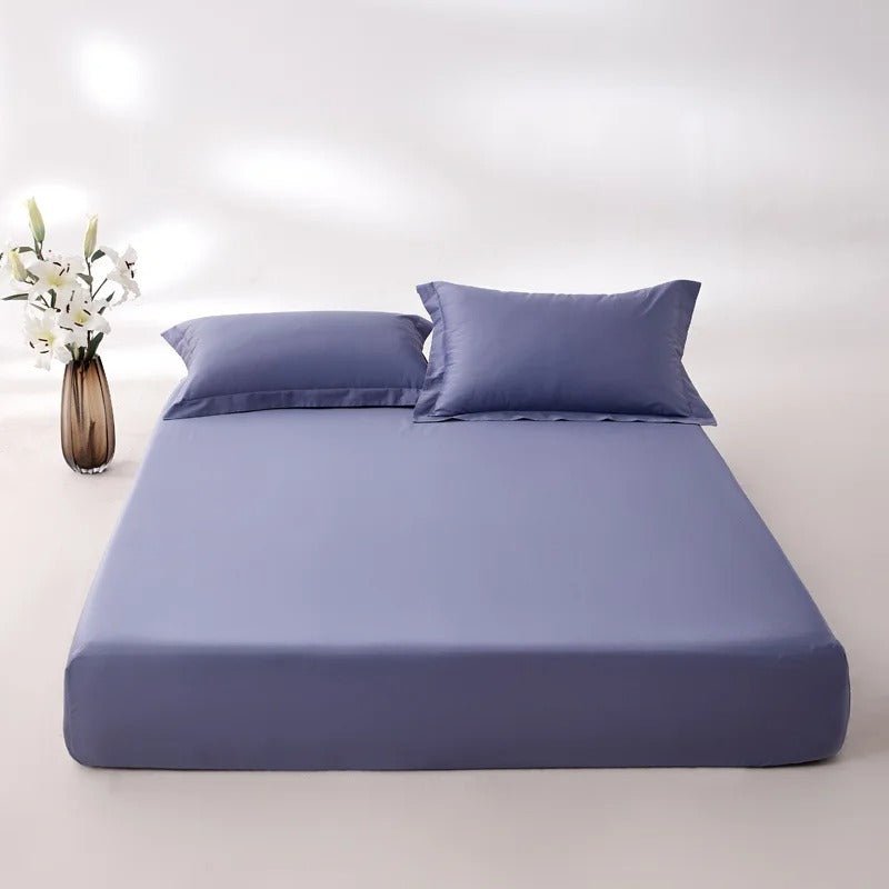 Drap housse 90x190 bleu foncé