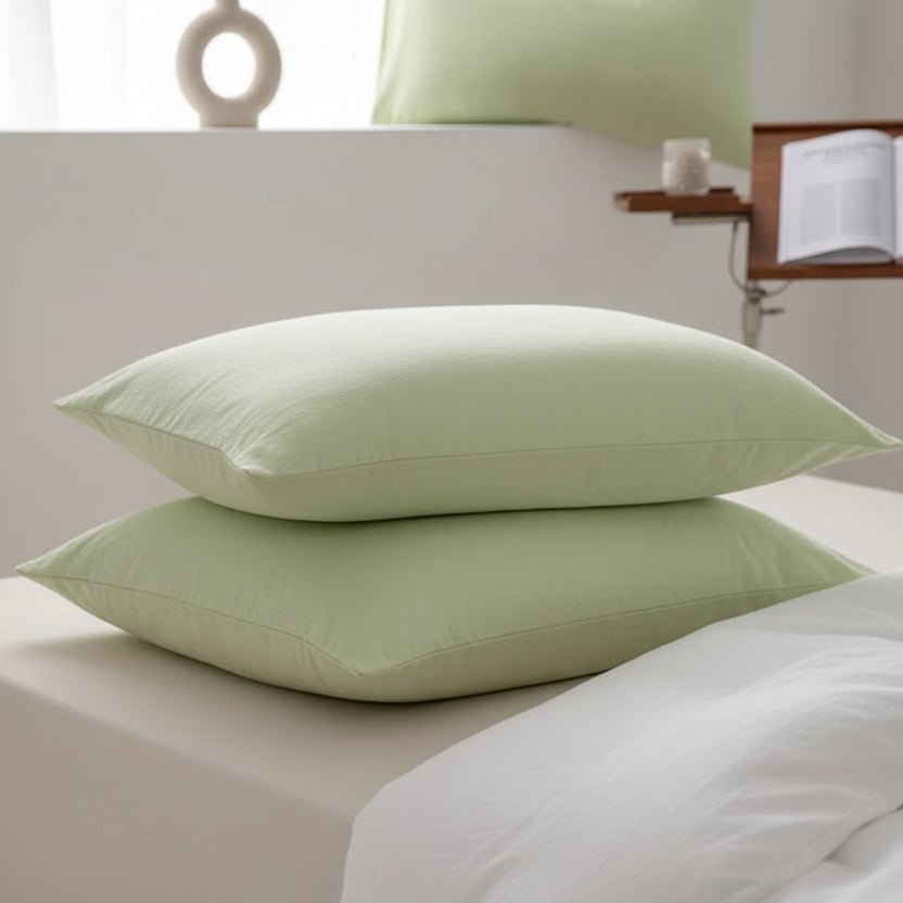 Taie d'oreiller 50x70 vert matcha