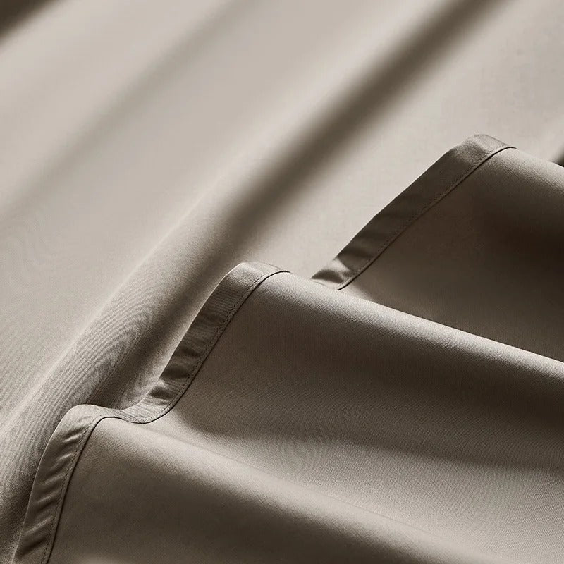 Drap coton de satin taupe