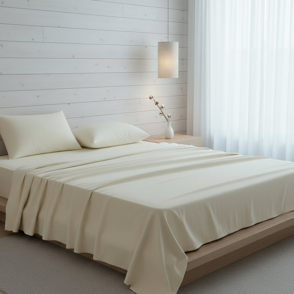 Drap housse jaune clair confortable