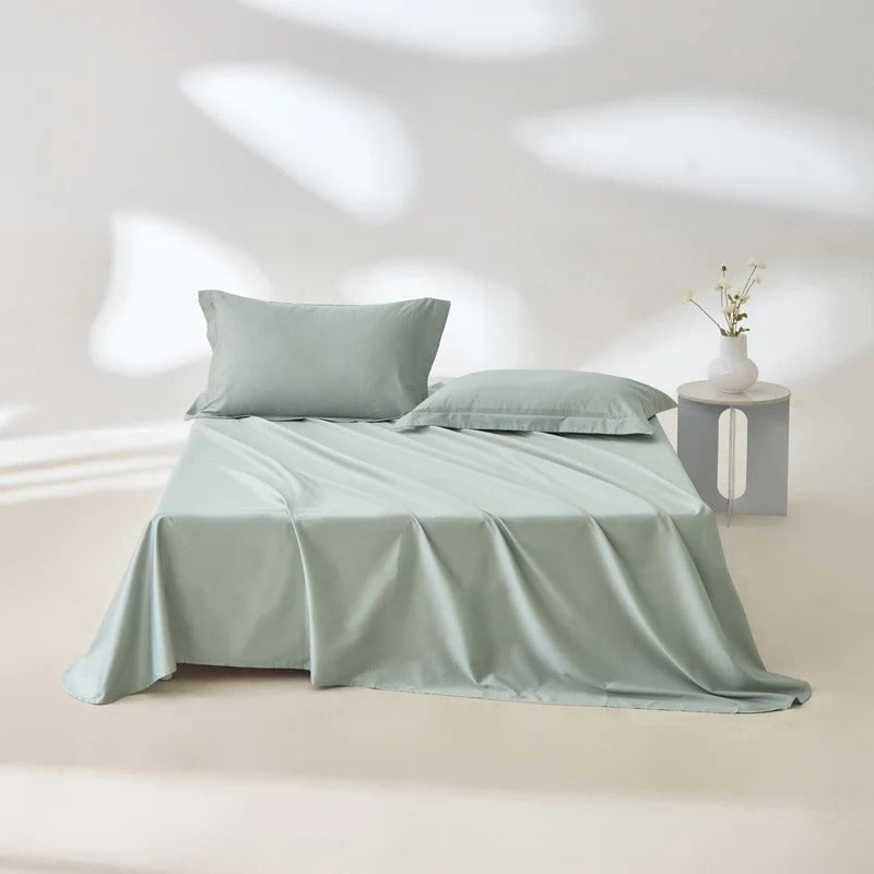Draps en satin vert