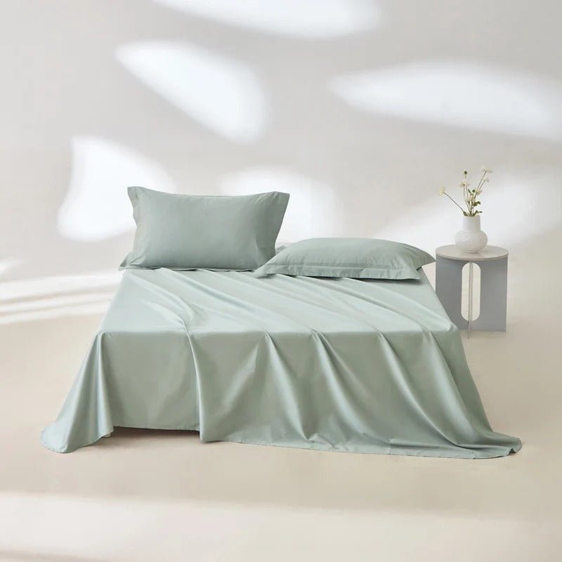 Draps en satin vert