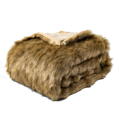 Couverture chaude poils bruns