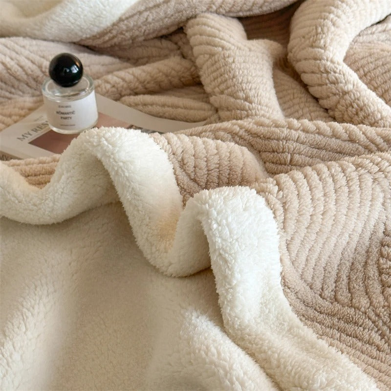 Couvertures en polaire beige