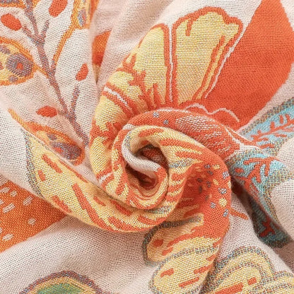 Couvertures et plaids orange zoom