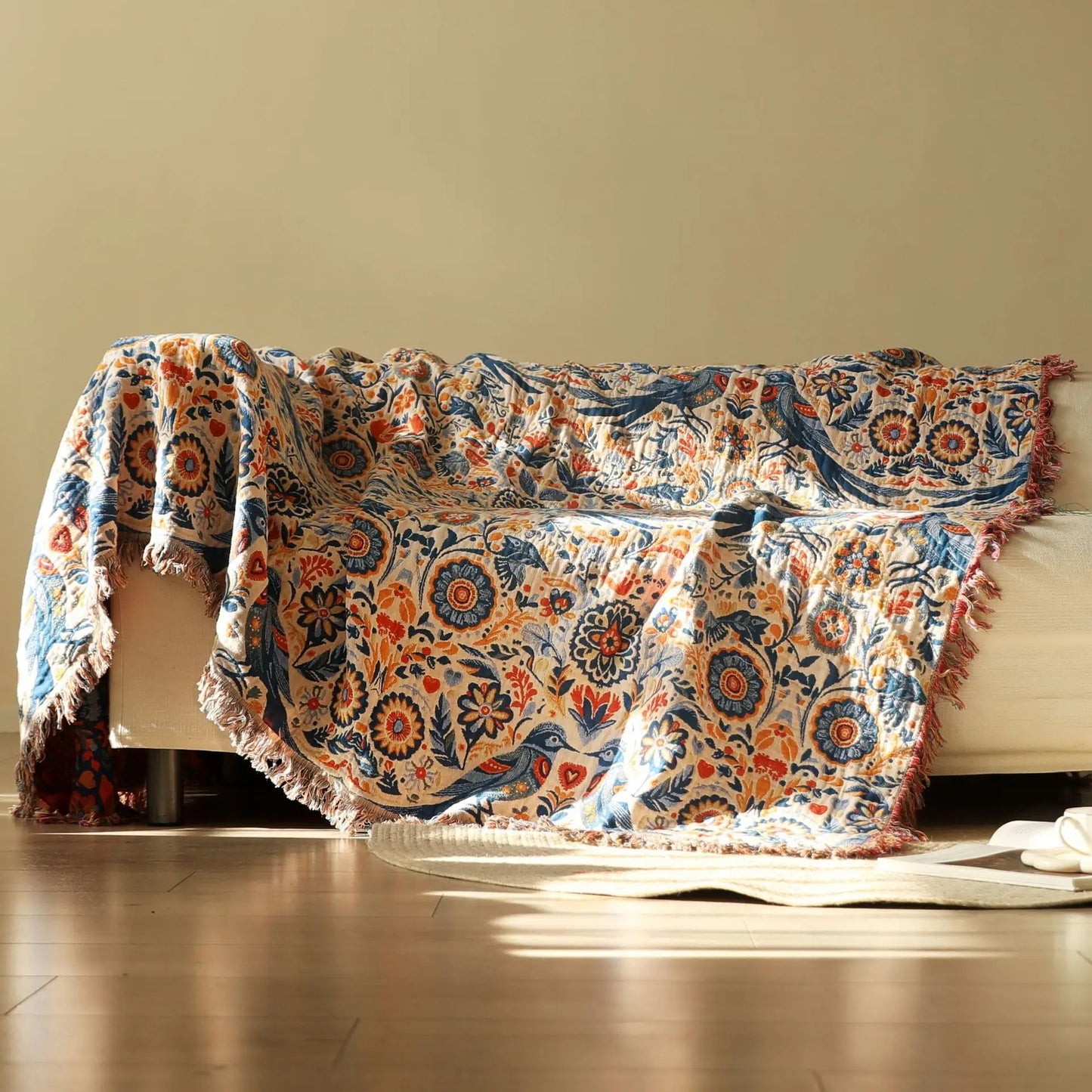 Couvre lits en coton | Bohème élégant