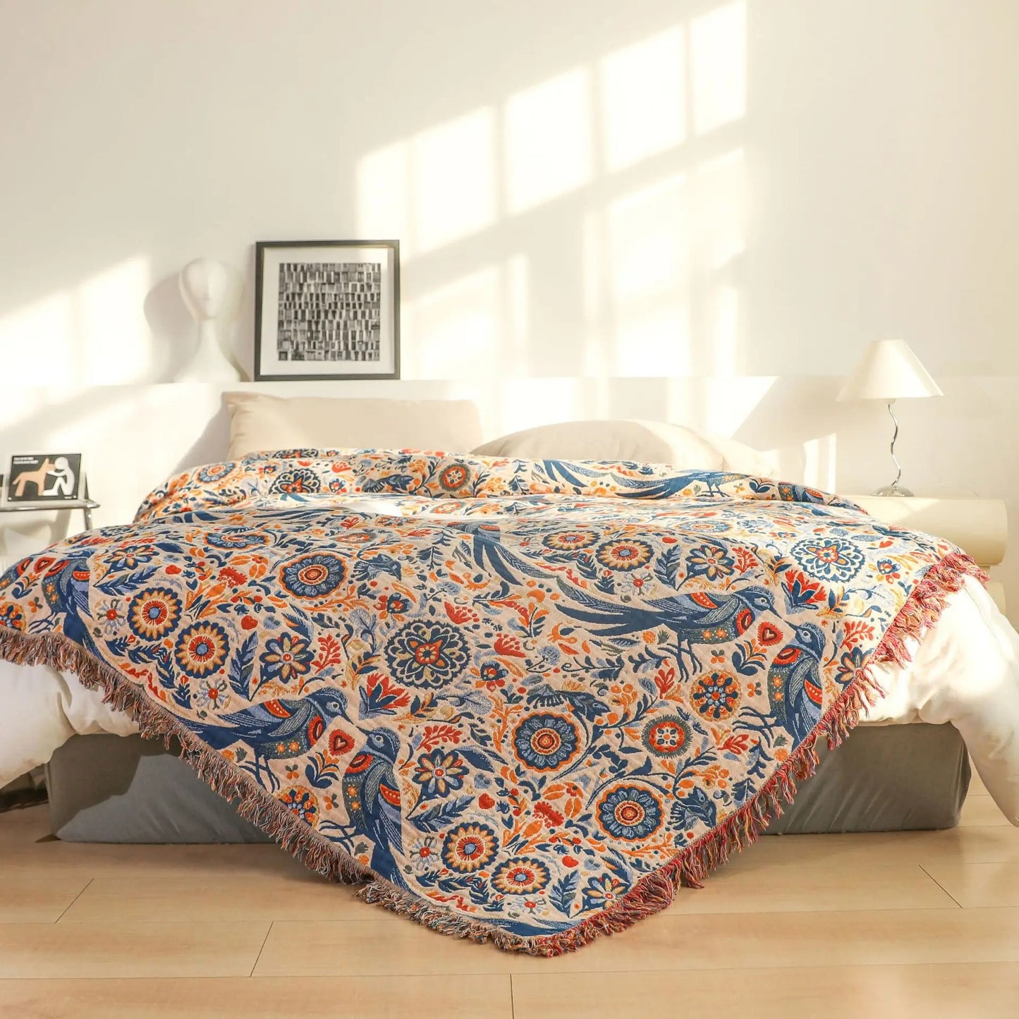 Couvre lits en coton | Bohème élégant