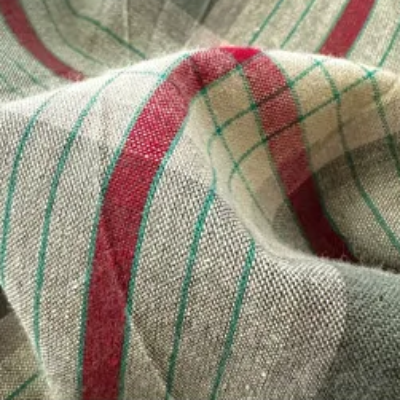 Drap à carreaux vert en gros plan