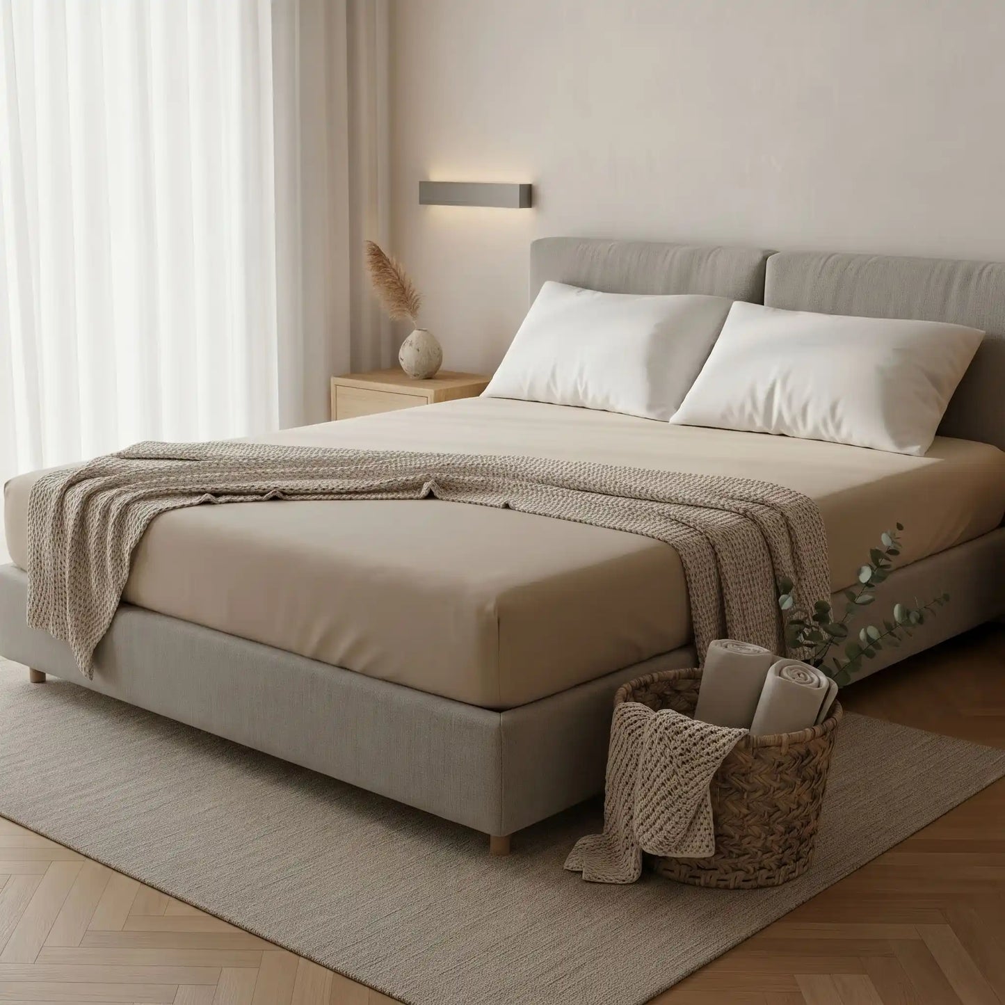 Drap-housse-120x190-beige