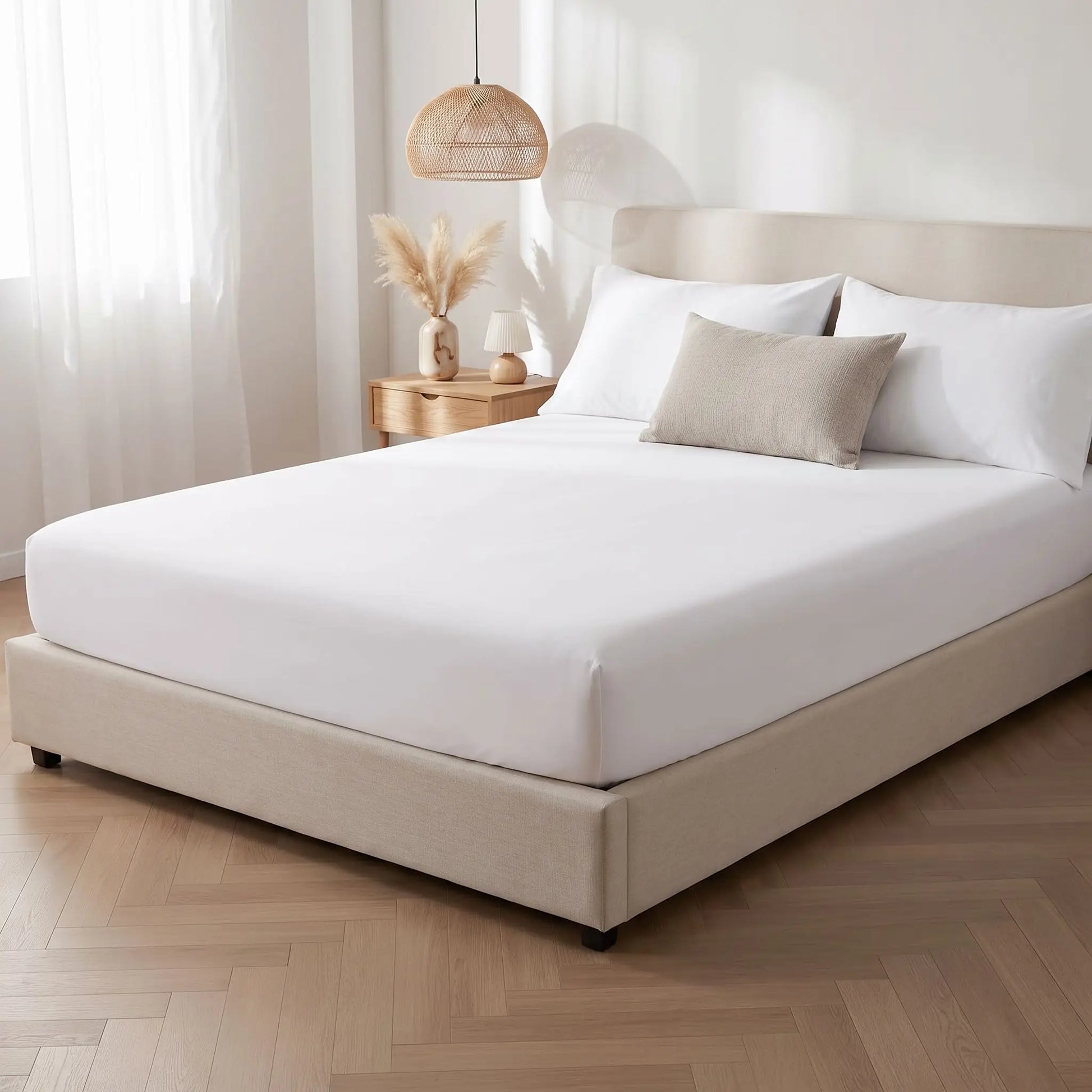 Drap housse 120x190 blanc