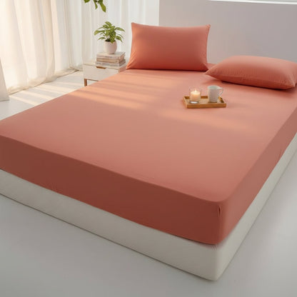 Drap housse 140x200 corail