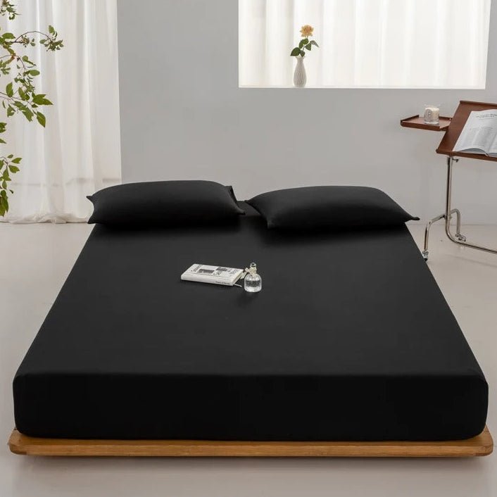 Drap housse 140x200 gris foncé
