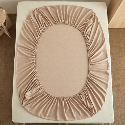 Drap housse 180x200 rouille doux
