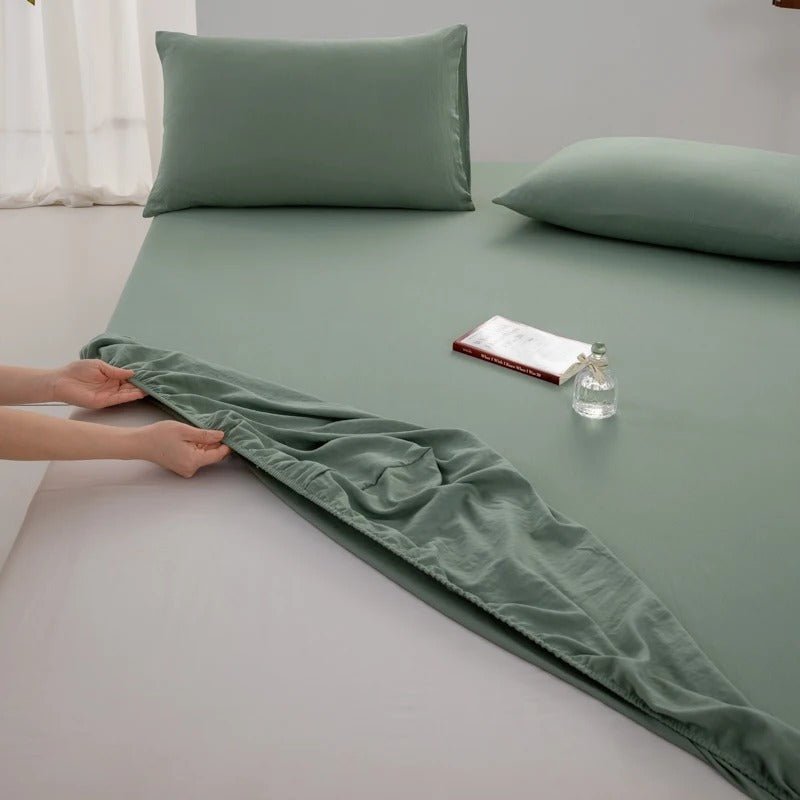 Drap housse 200X200 de couleur vert
