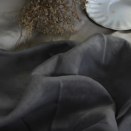 Drap plat lin gris exemple