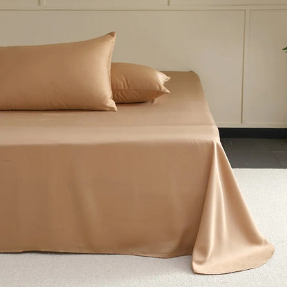 Draps en soie caramel naturel