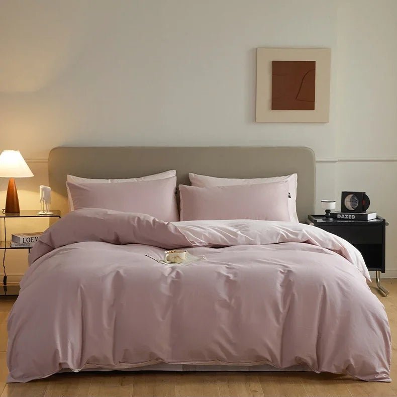 Housse de couette en flanelle, rose foncée