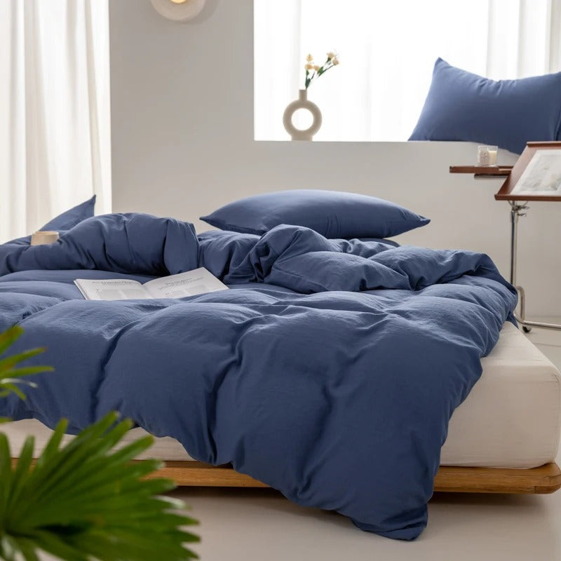 Housse de couette enfant 140x200 bleue