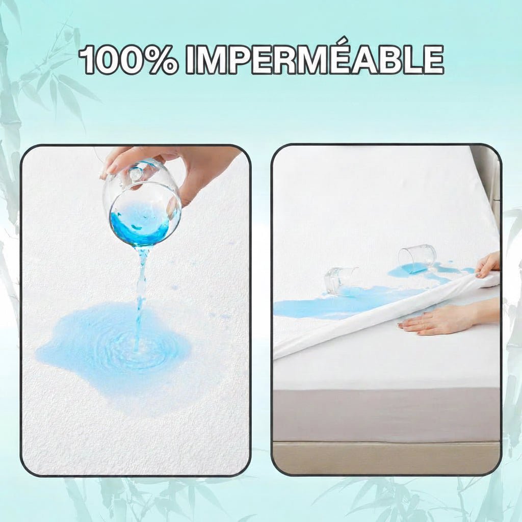 Housse de matelas 160x200 | Bambou Imperméable
