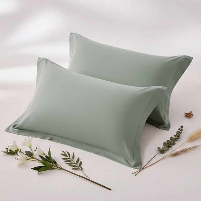 Housse d'oreiller vert matcha
