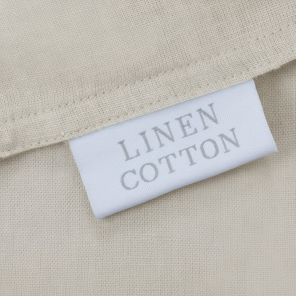 Housses de couette 240 x 220 beige en lin et coton
