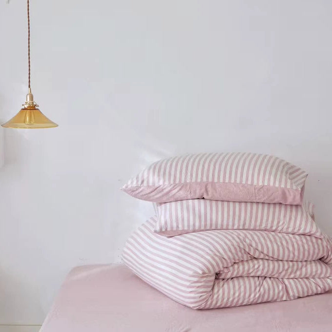 Housse de couette 240x220 rose jersey