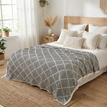 Plaid de lit noir