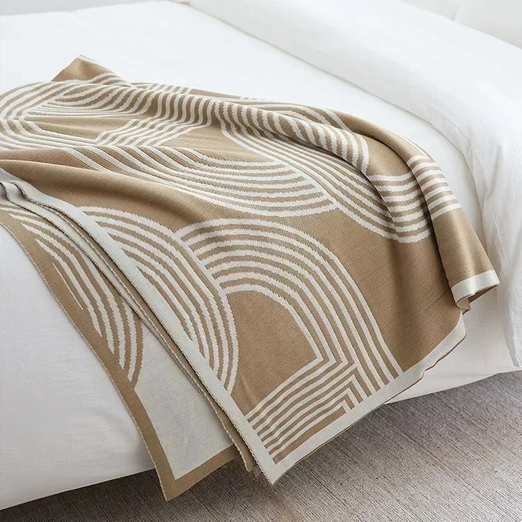 Plaids pour lit beige