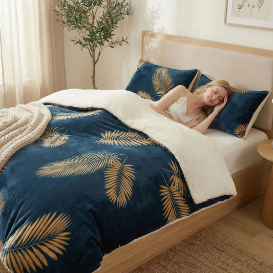 Polaire couverture bleue