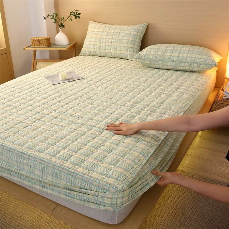 Protège matelas, carreaux doux