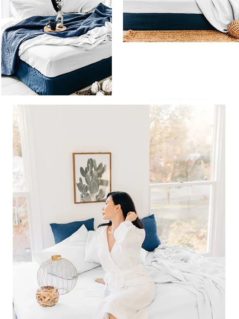Drap housse 140x200 | Lin français lavé