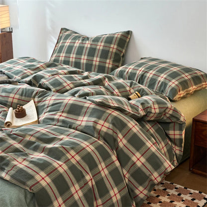 Housse de couette en coton vert confortable