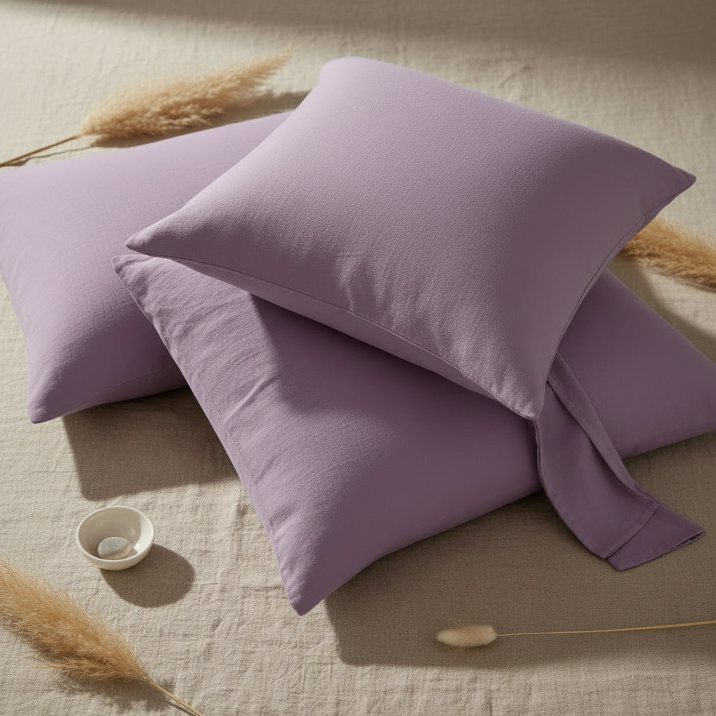 Taie d'oreiller 50x70 mauve