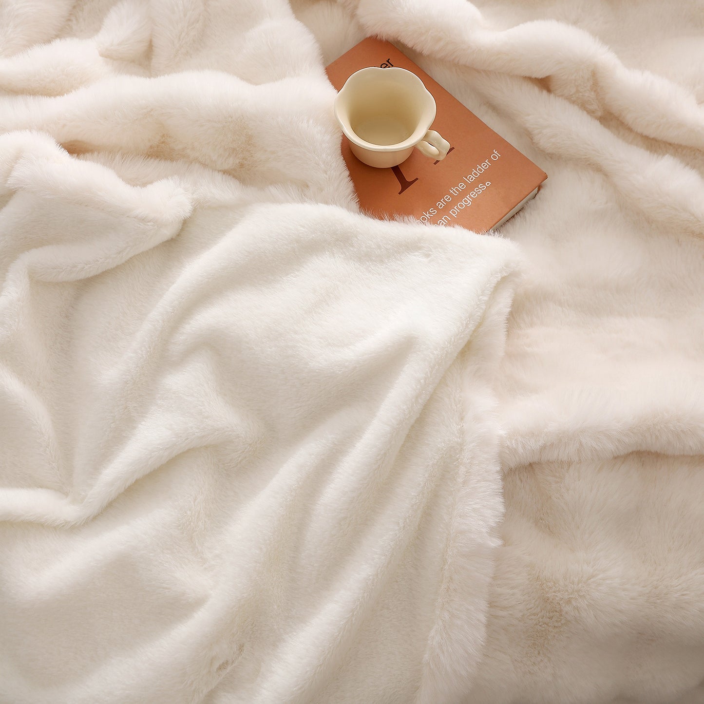 Couverture polaire de luxe blanche