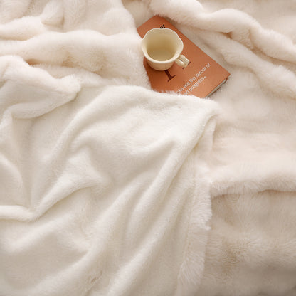 Couverture polaire de luxe blanche