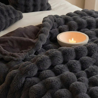 Couverture polaire de luxe grise