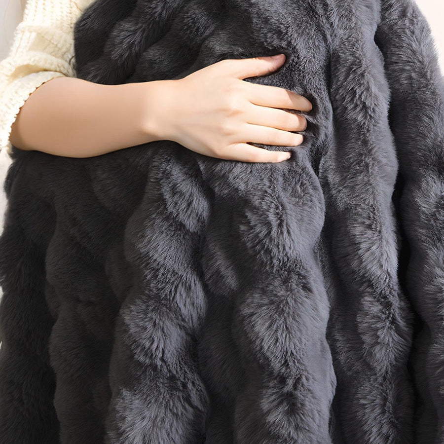 Couverture polaire de luxe grise