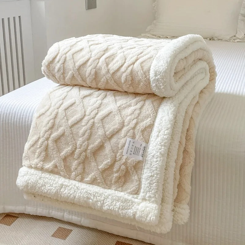 Couverture polaires douceur blanche