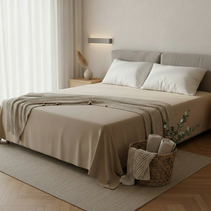 Drap en coton beige