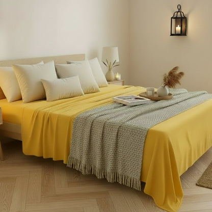Drap en flanelle jaune