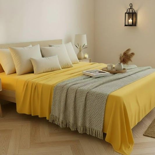 Drap en flanelle jaune