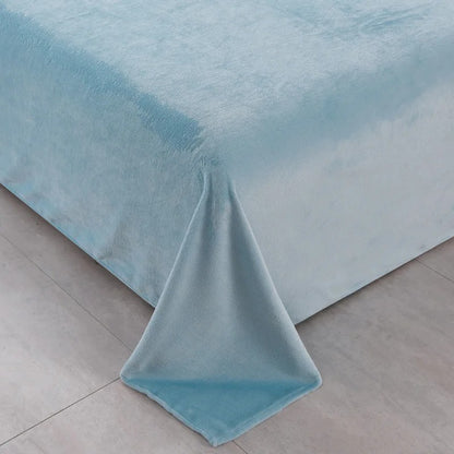 Drap en flanelle turquoise zoom