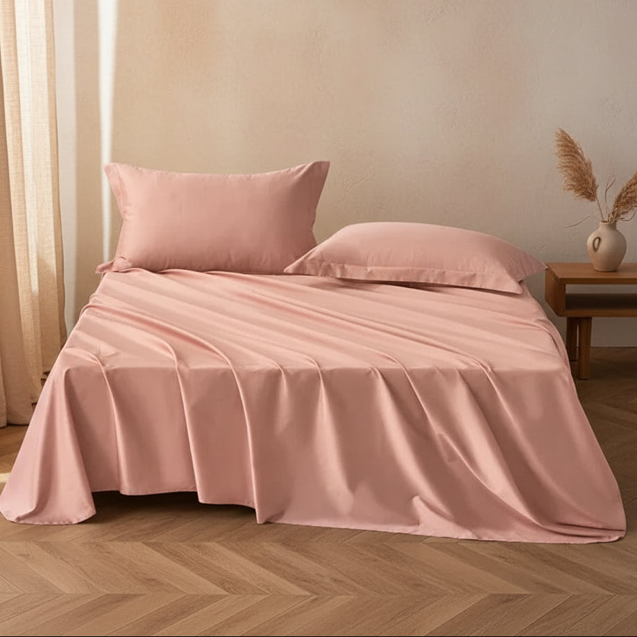 Drap en satin corail