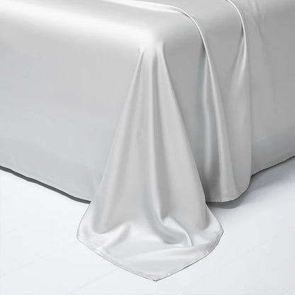 Drap en satin de coton blanc zoom