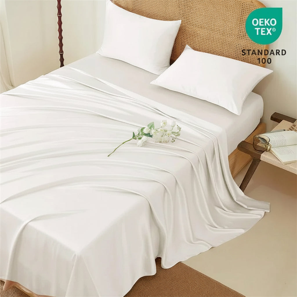 Drap en soie blanc doux