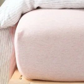 Drap housse en jersey rose