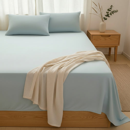 Drap plat bleu clair