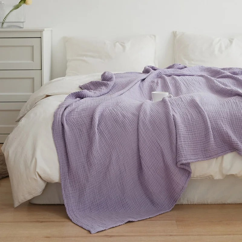 Draps en gaze de coton lilas