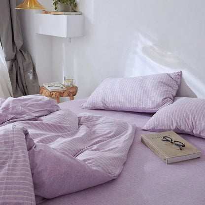 Draps housses jersey lilas