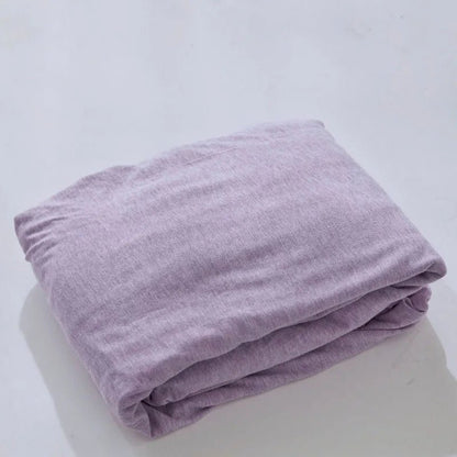 Draps housses jersey plié lilas
